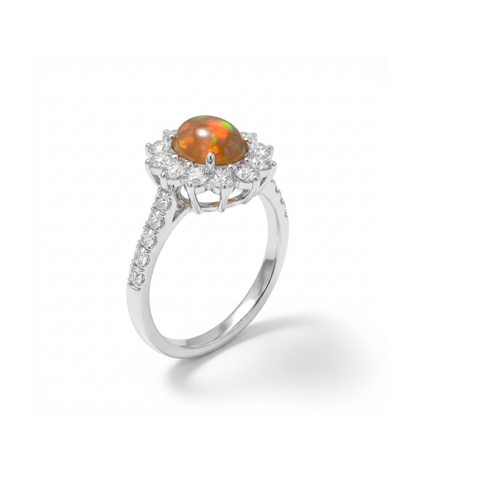Alba Black Opal Ring