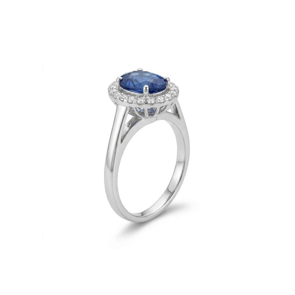 Safira Halo Ring