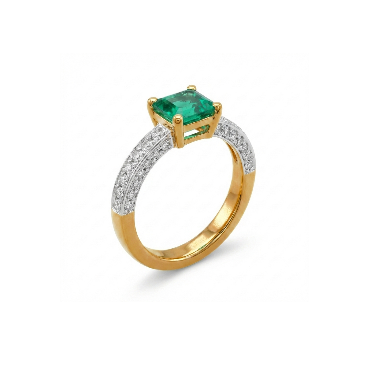 Pavé Emerald Ring
