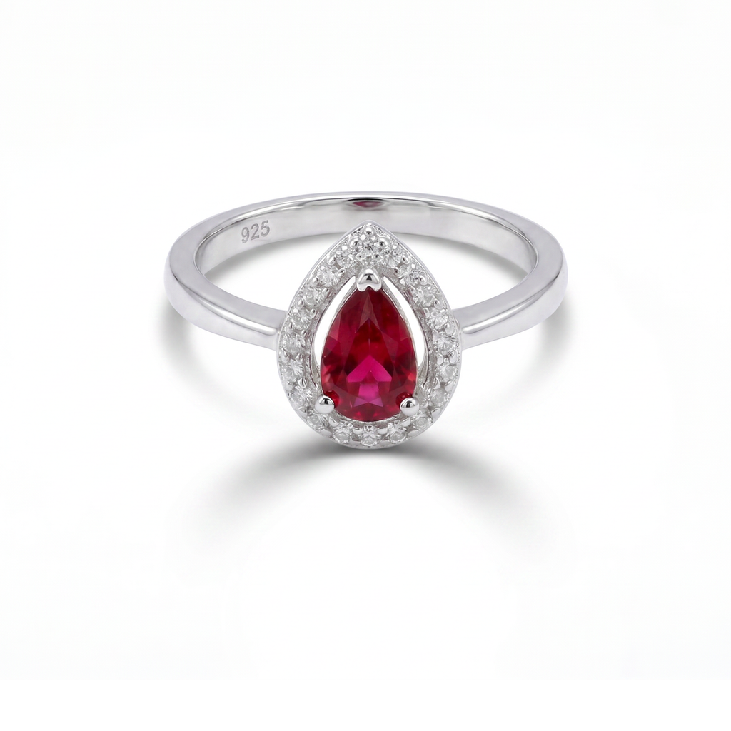 Ruby Halo Ring
