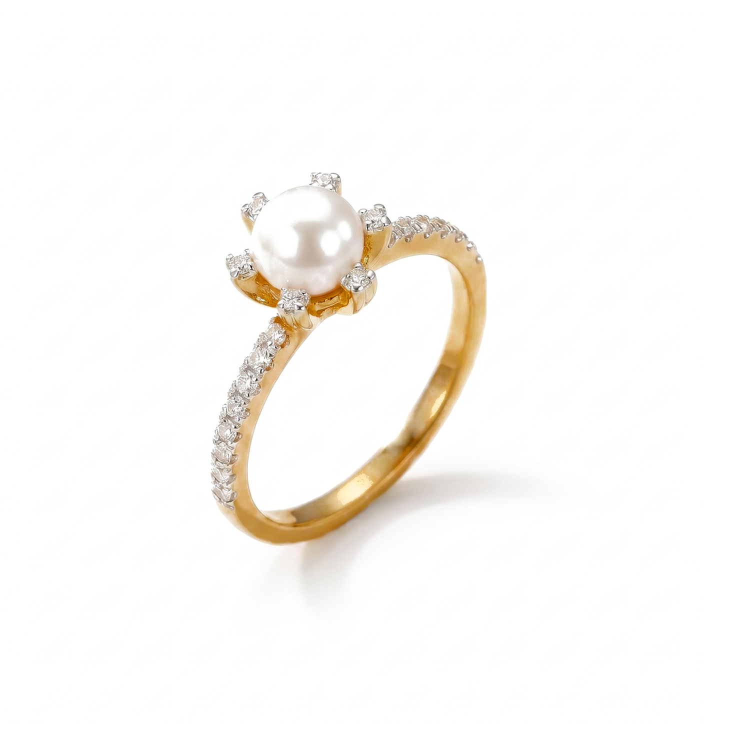Pearl Solitaire Ring
