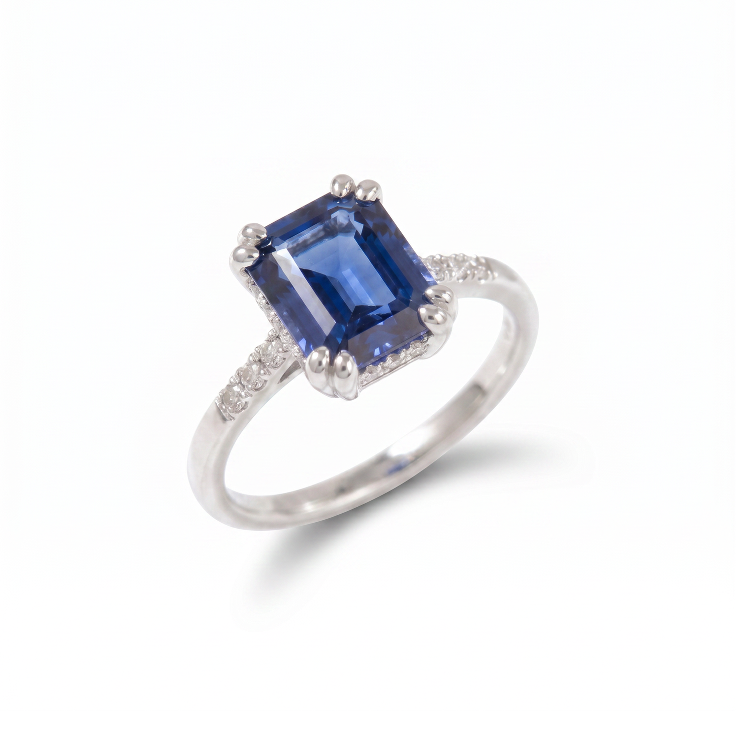 Sapphire Halo Ring