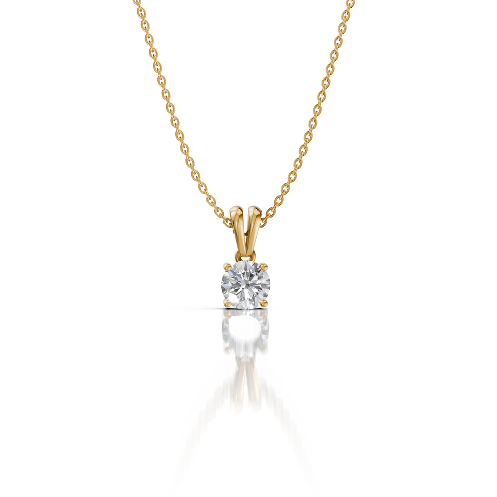 Round Moissanite Pendant Necklace