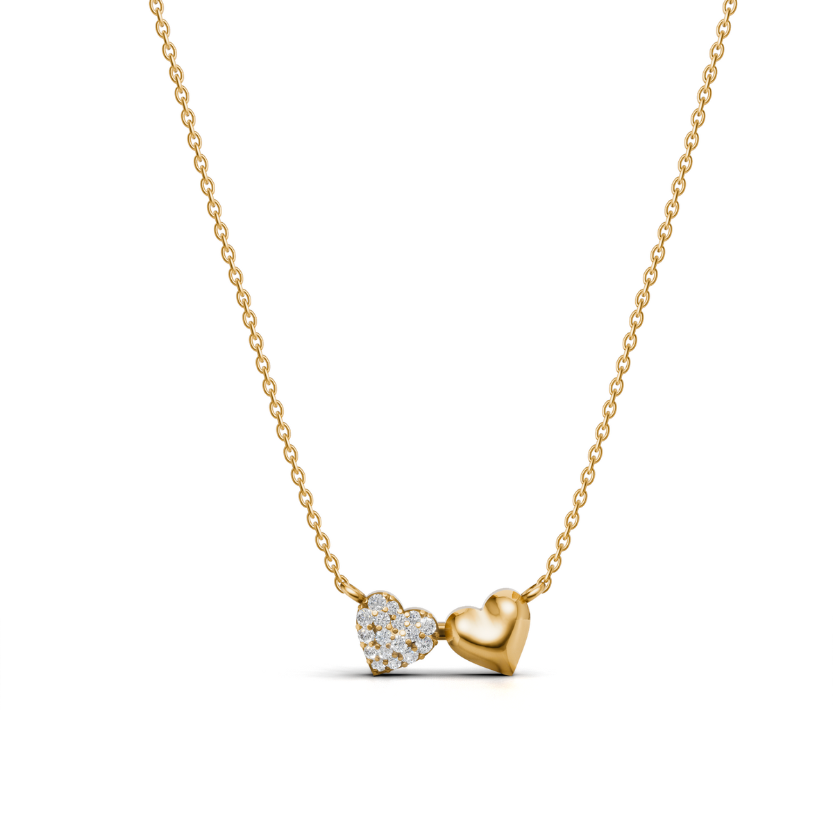 Twin Hearts Necklace