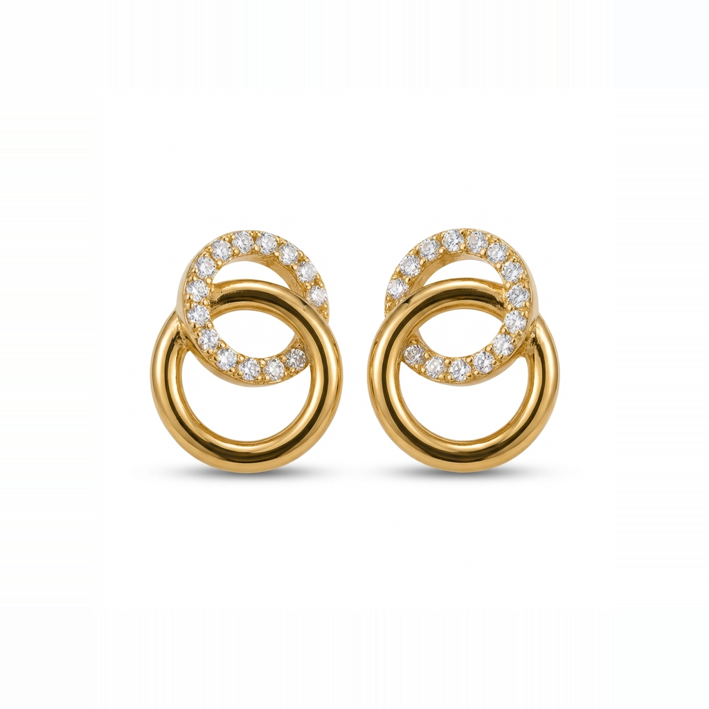 Linked Circle Studs
