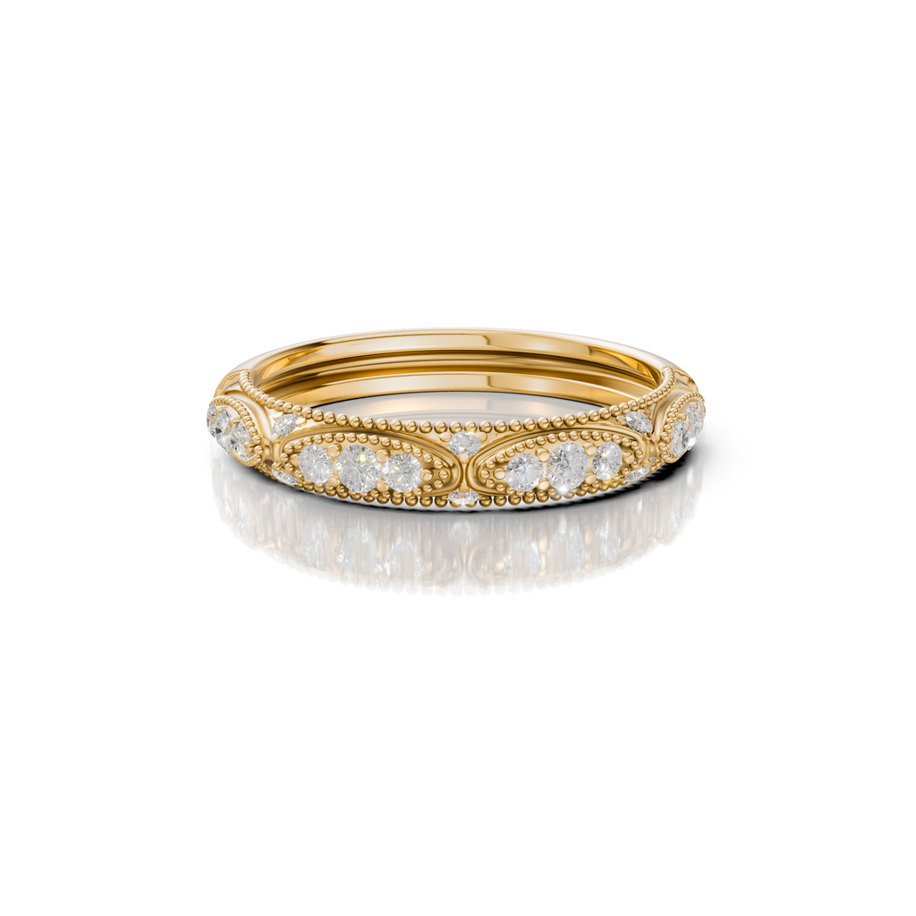 Beaded Milgrain Ring