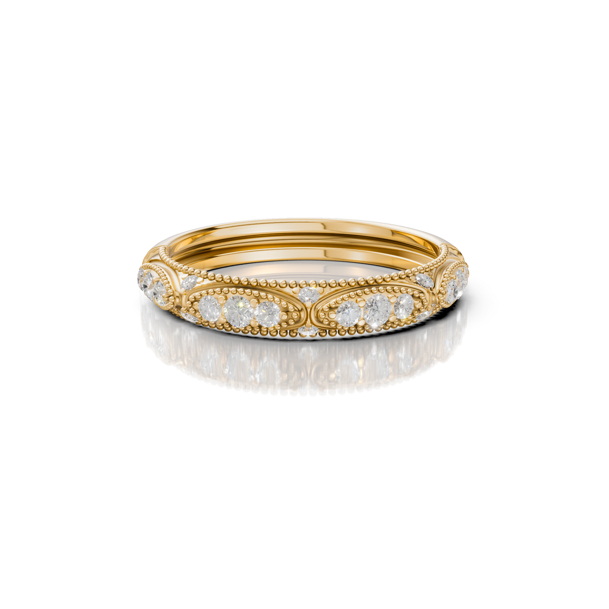 Beaded Milgrain Ring