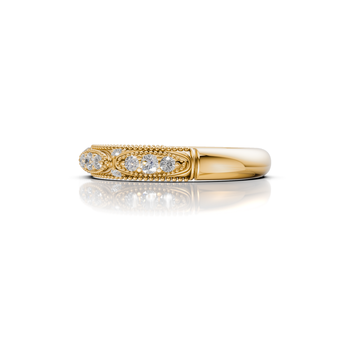 Beaded Milgrain Ring