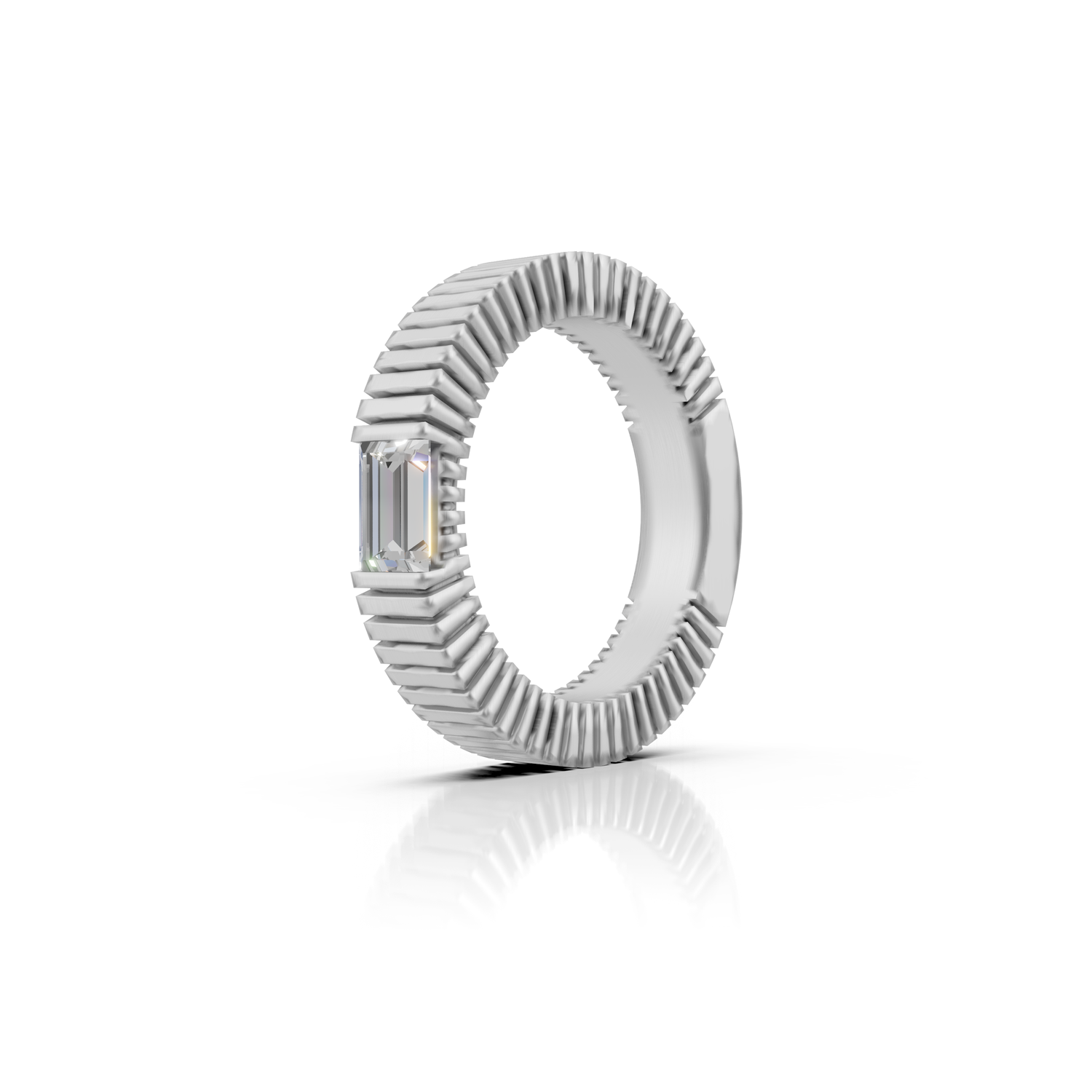 Grooved Baguette Band