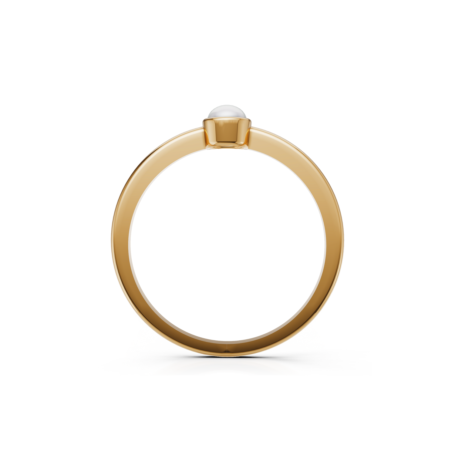 Solitaire Pearl Ring