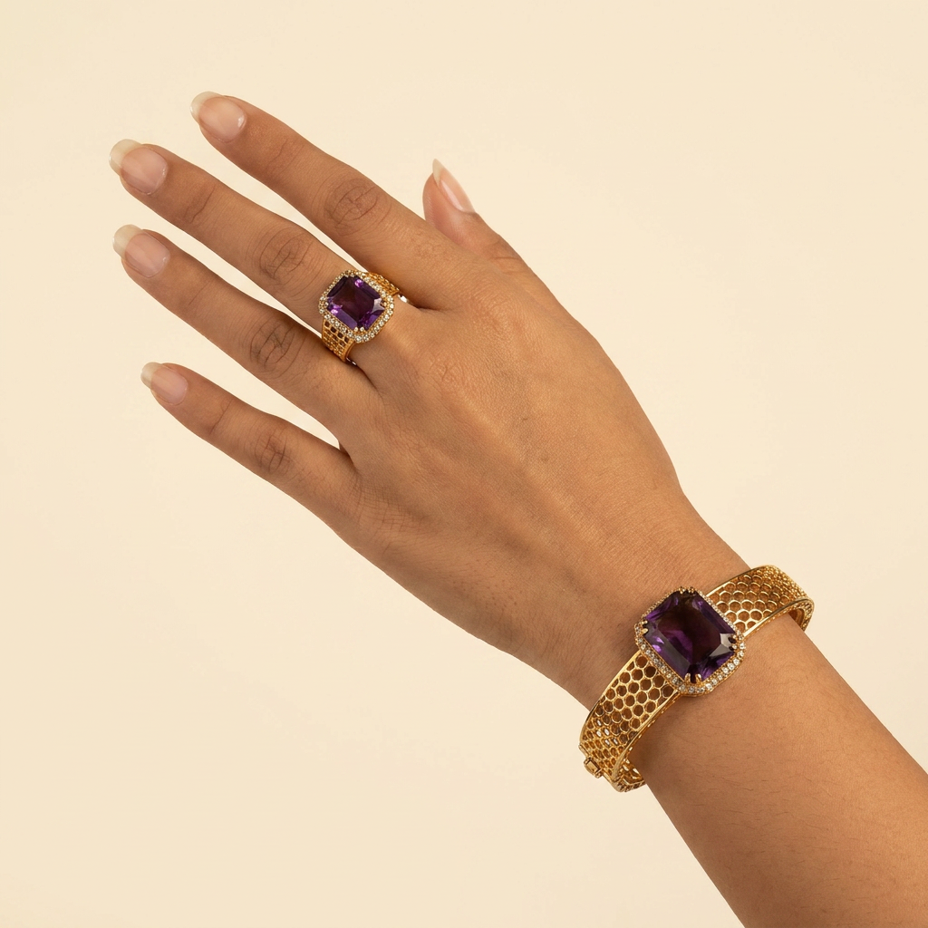 Amethyst Mesh Set