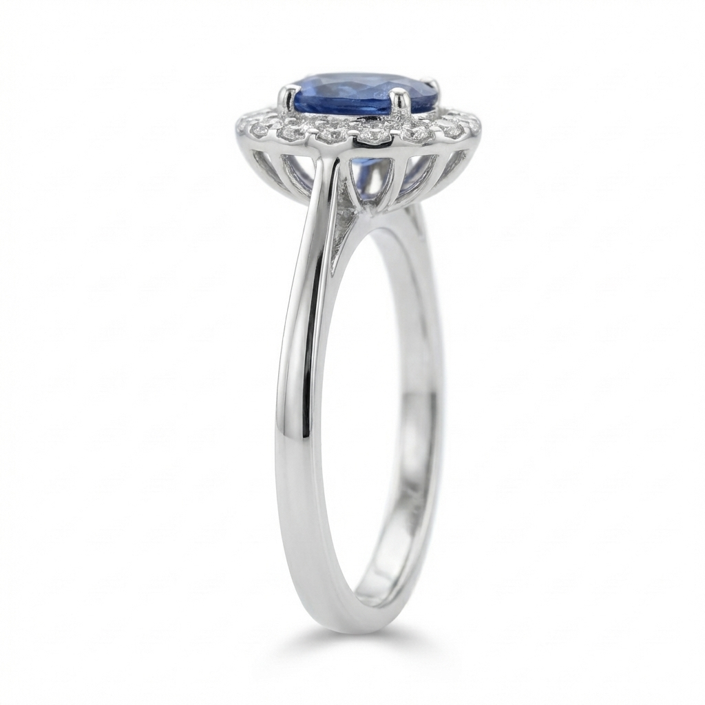 Safira Halo Ring