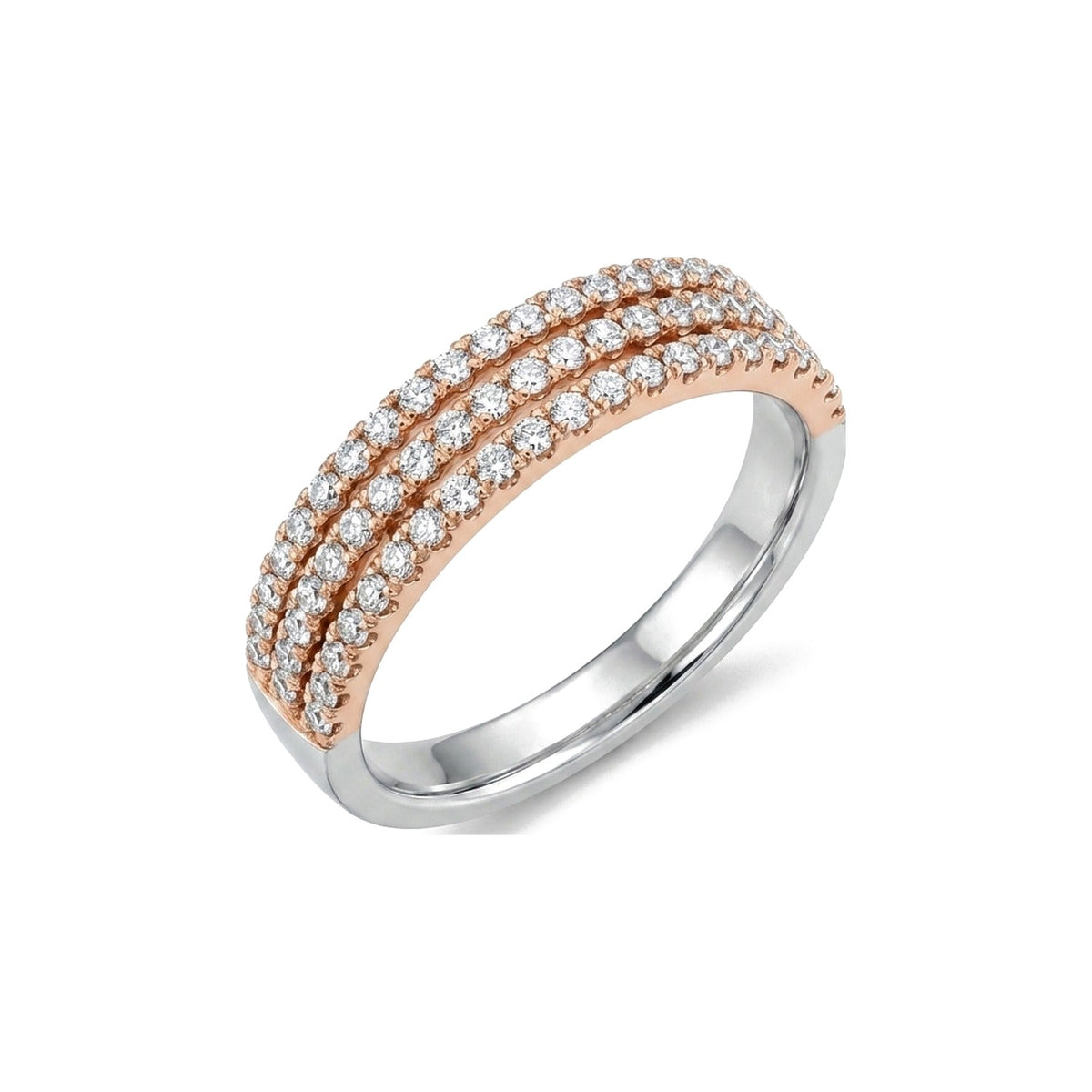 Camille Triple-Row Pavé Band