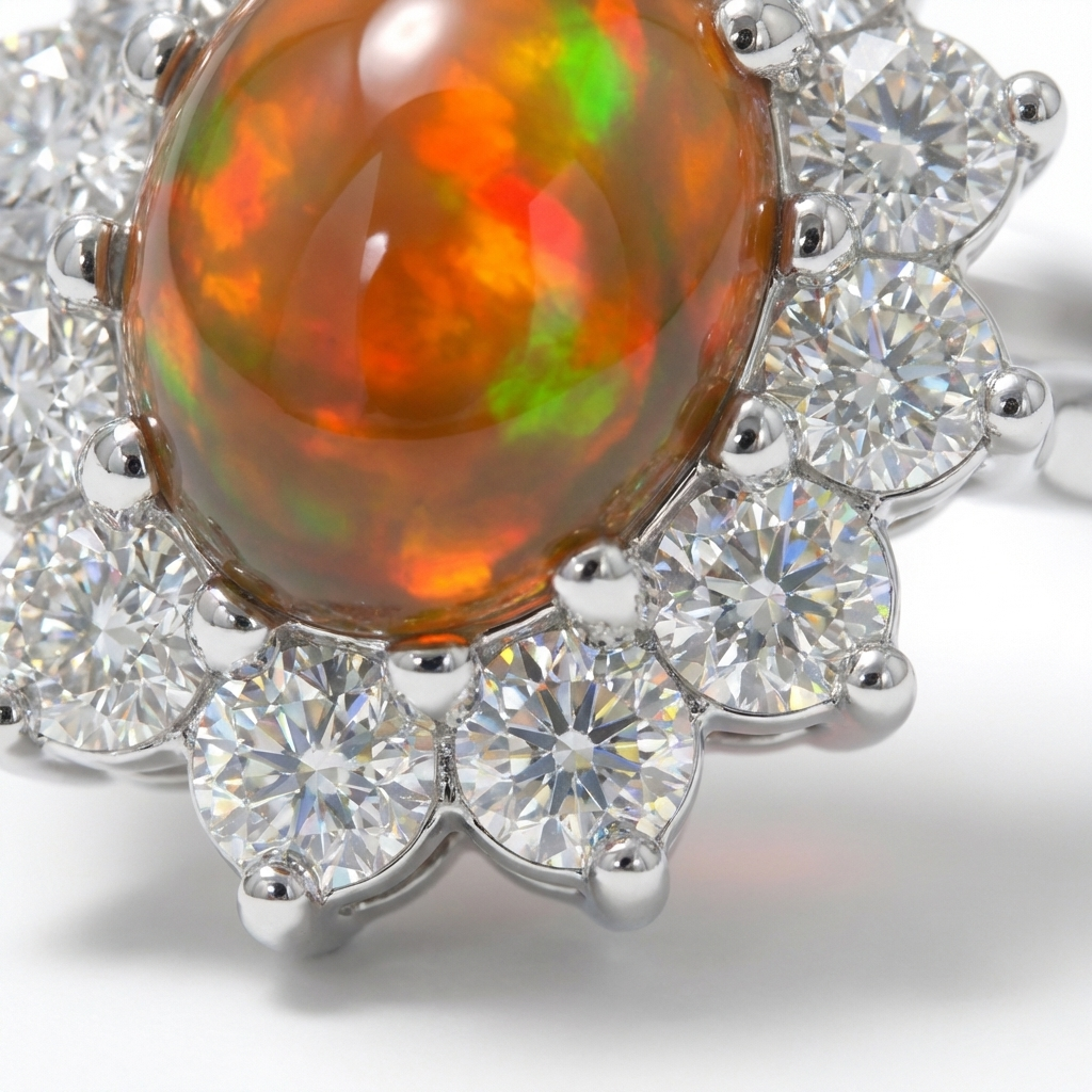 Alba Black Opal Ring