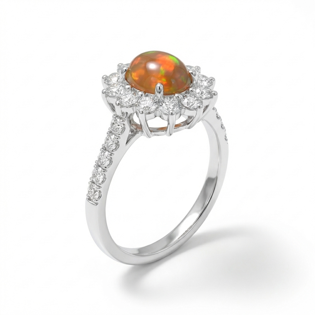 Alba Black Opal Ring