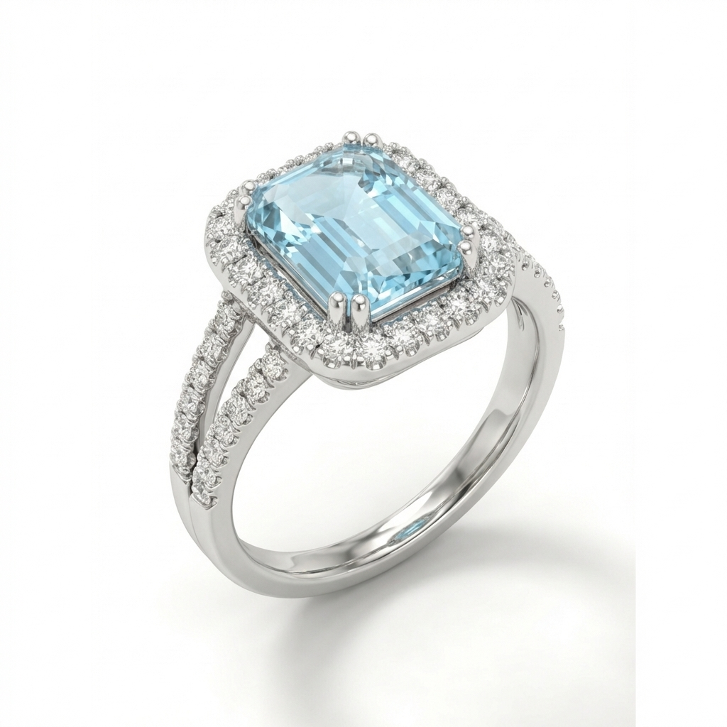 Azzura Emerald Cut Ring