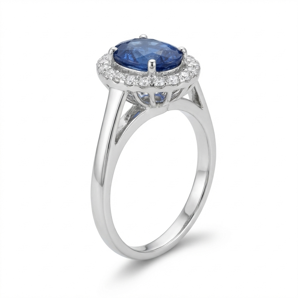 Safira Halo Ring