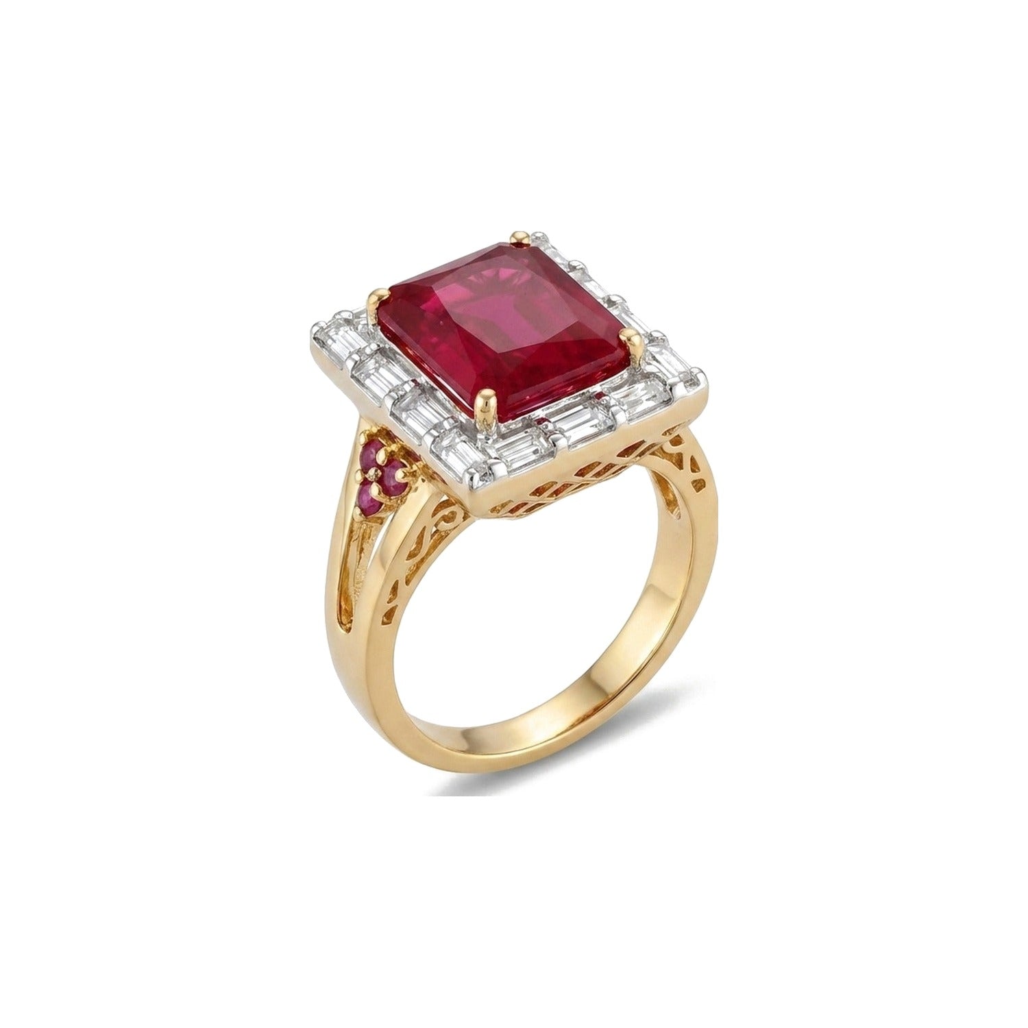 Emerald-Cut Baguette Cocktail Ring