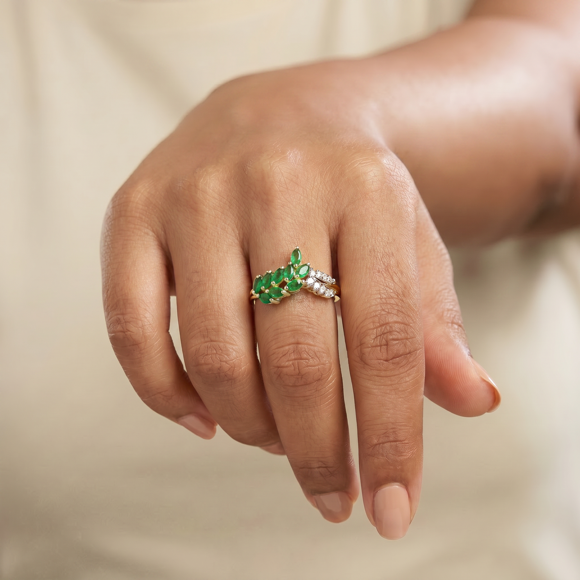 Emerald Vine Ring