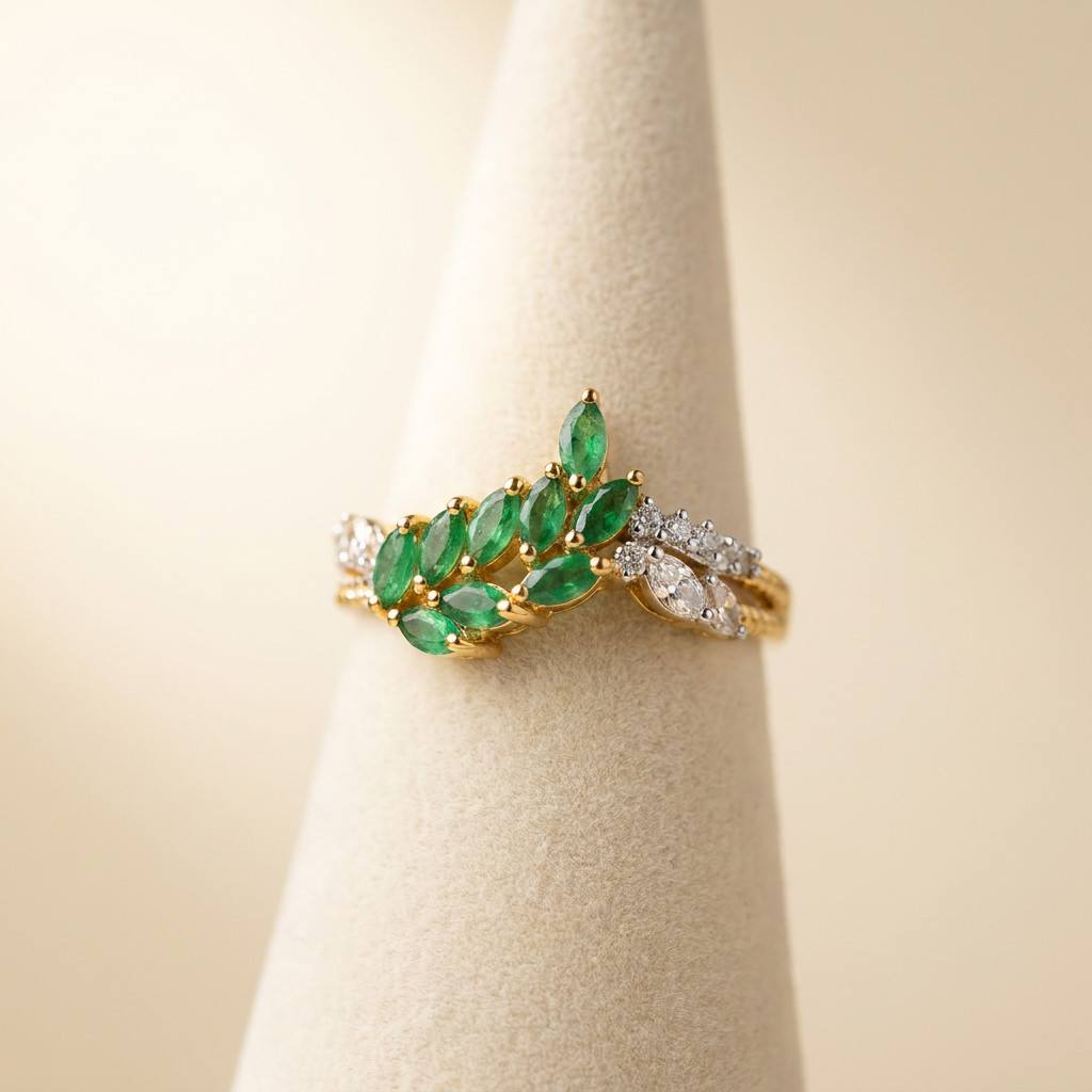 Emerald Vine Ring — stand