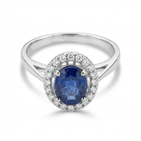 Safira Halo Ring