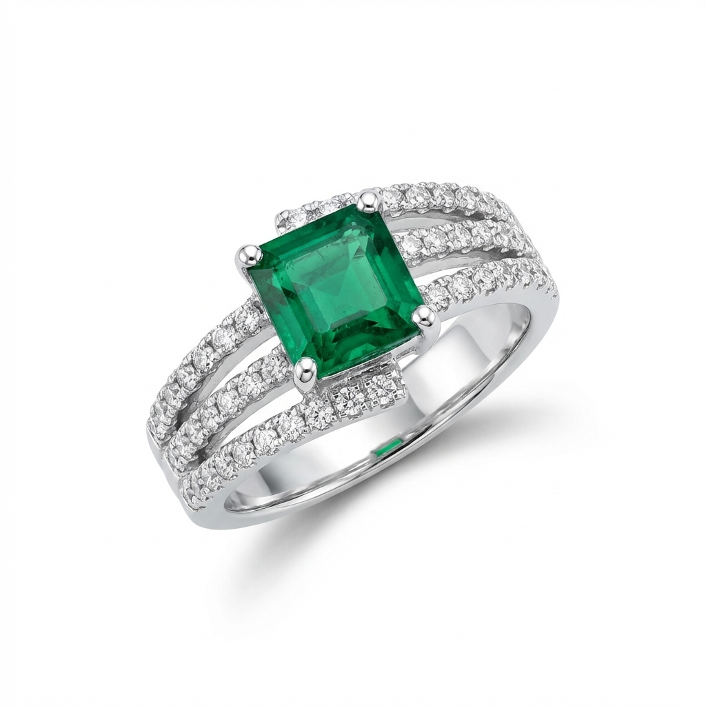Sylvia Emerald Ring
