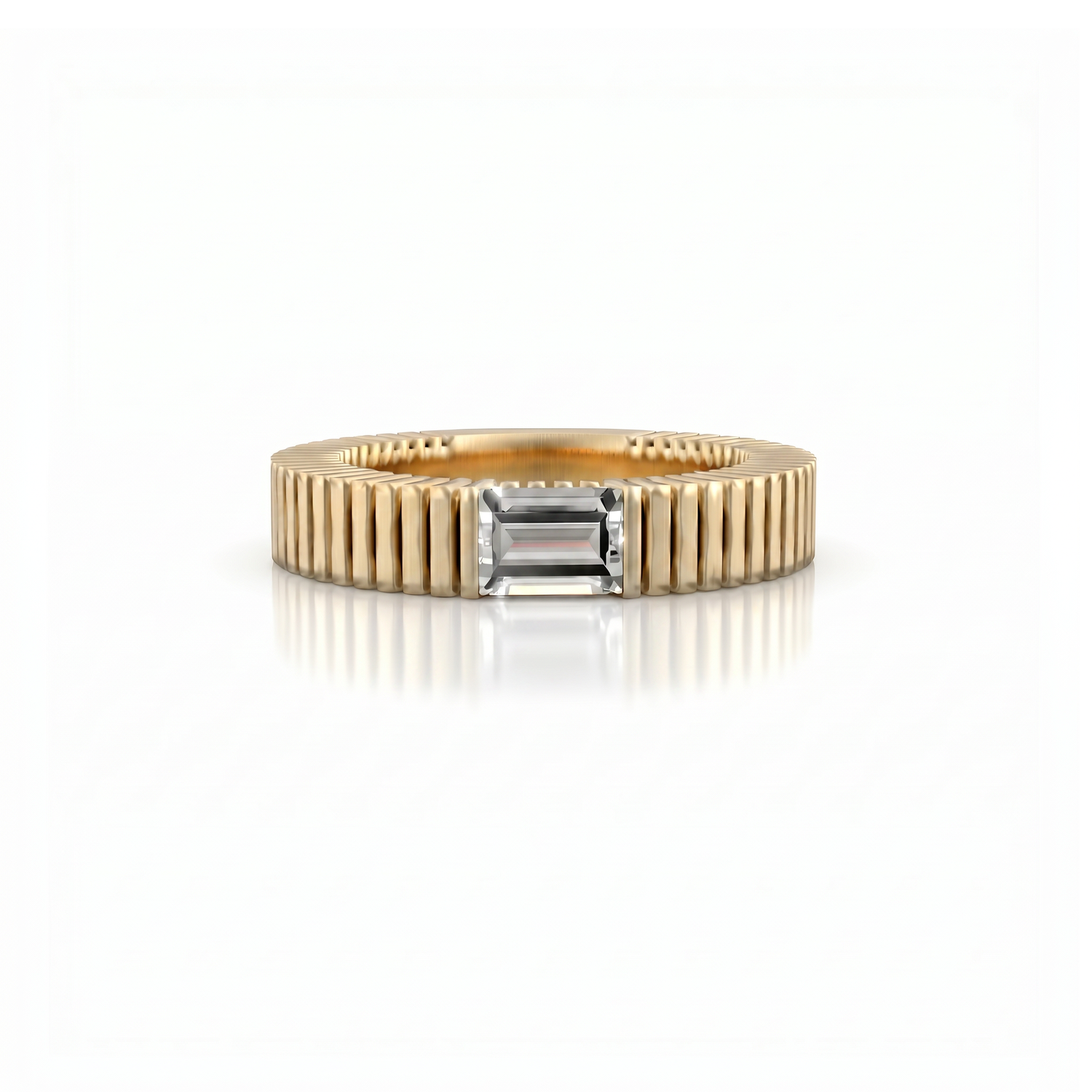 Grooved Baguette Band