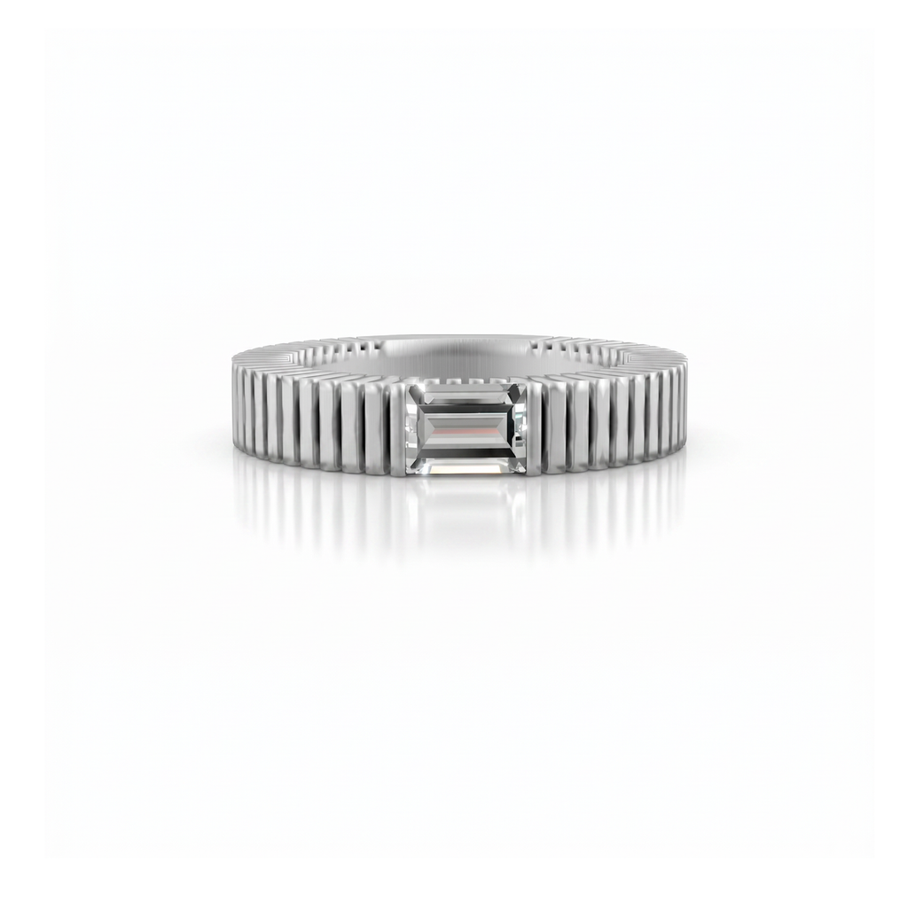 Grooved Baguette Band