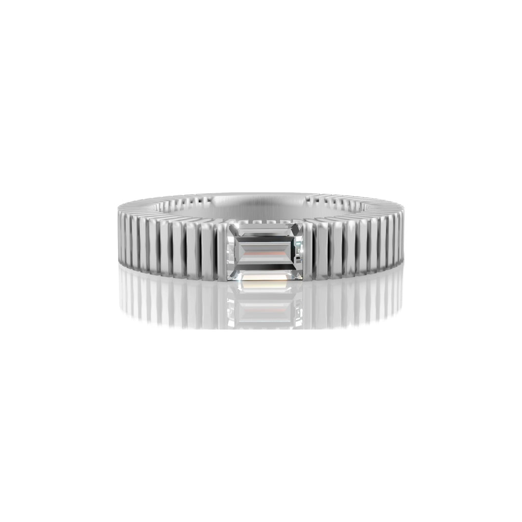 Grooved Baguette Band