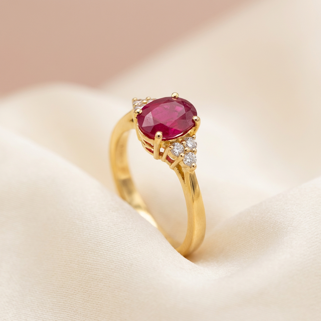 Ruby Solitaire Ring