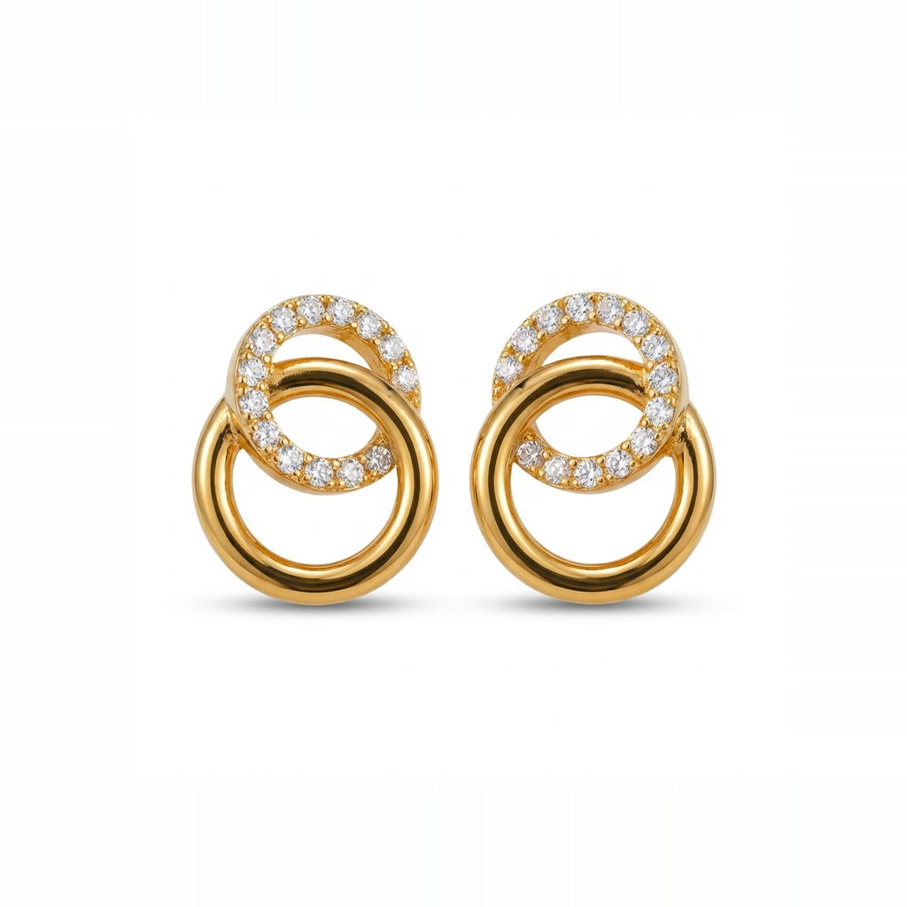 Linked Circle Studs