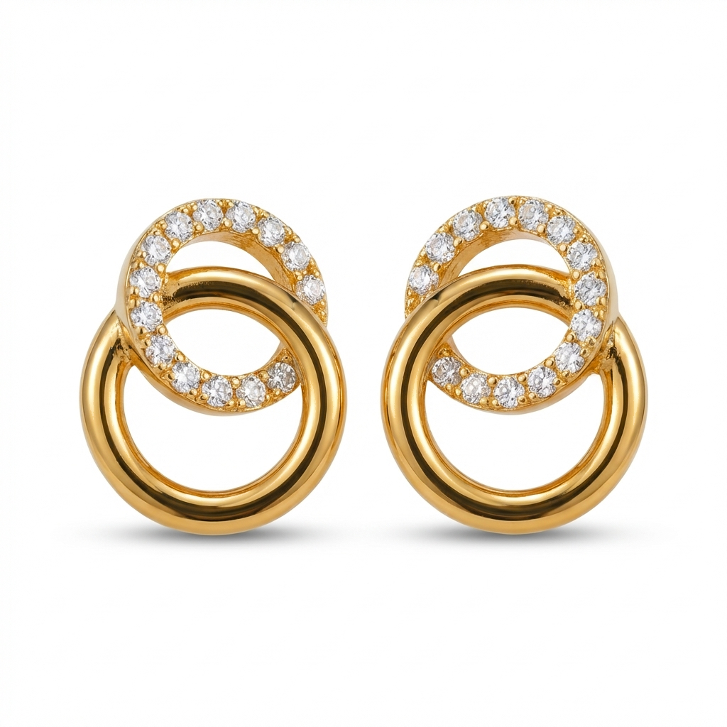 Linked Circle Studs