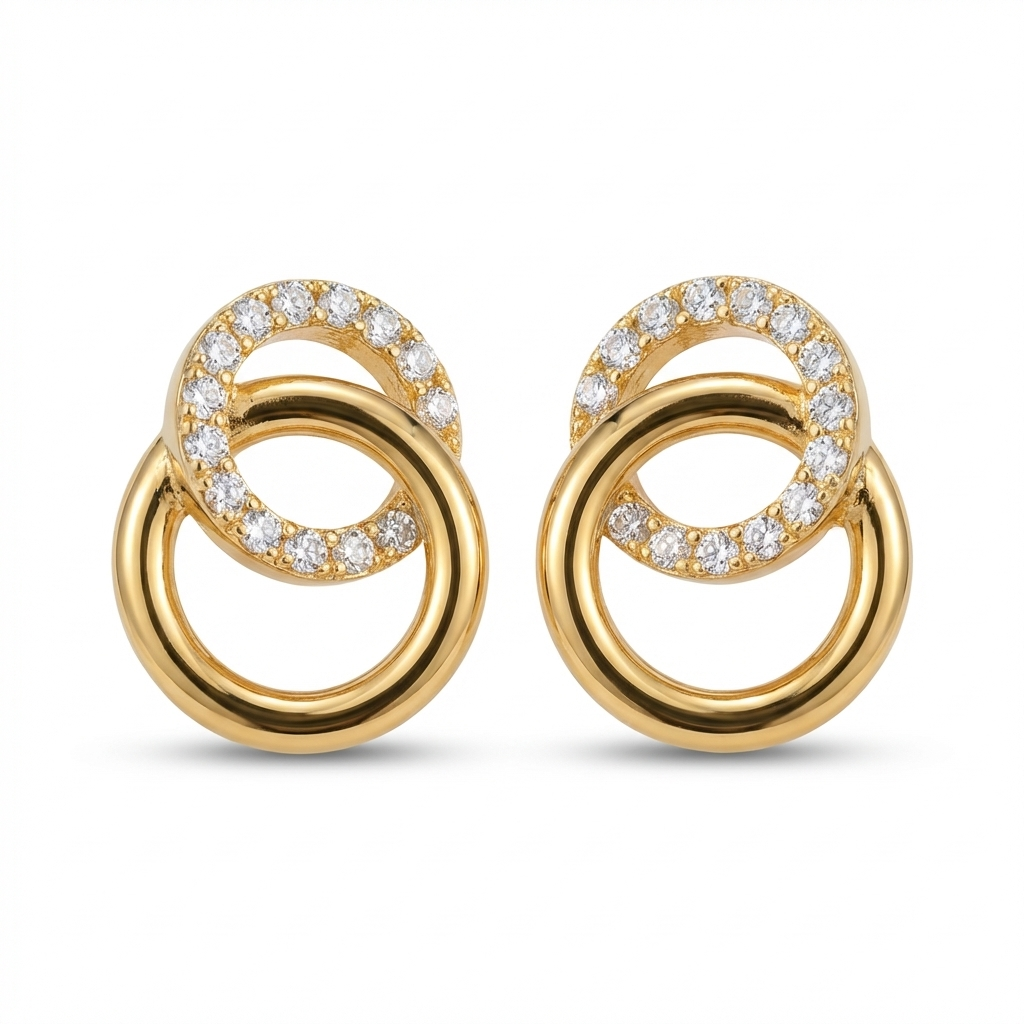 Linked Circle Studs