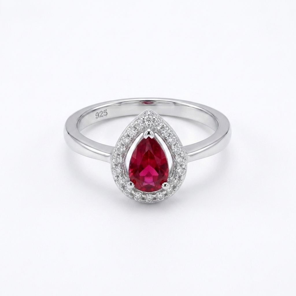 Ruby Halo Ring