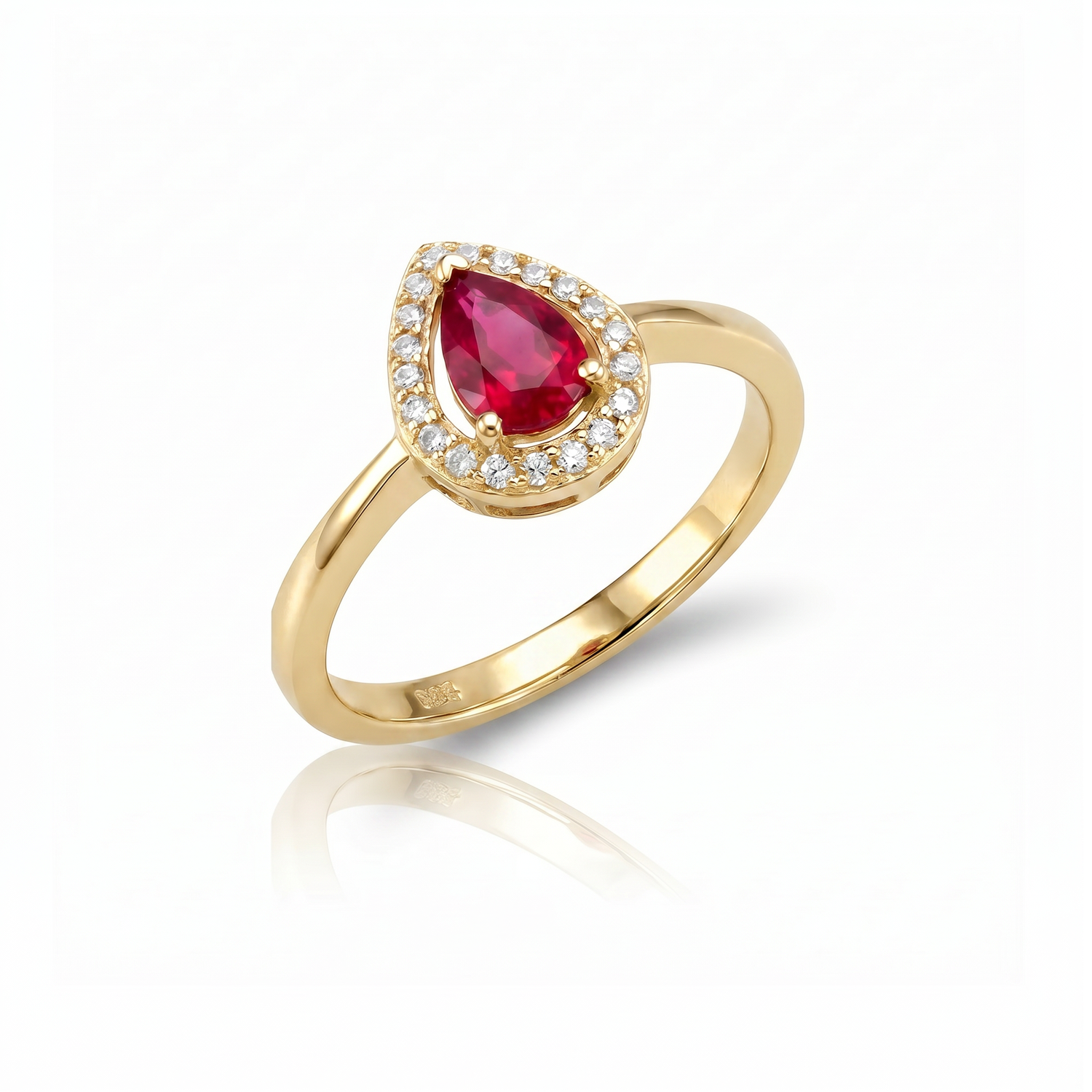 Ruby Halo Ring