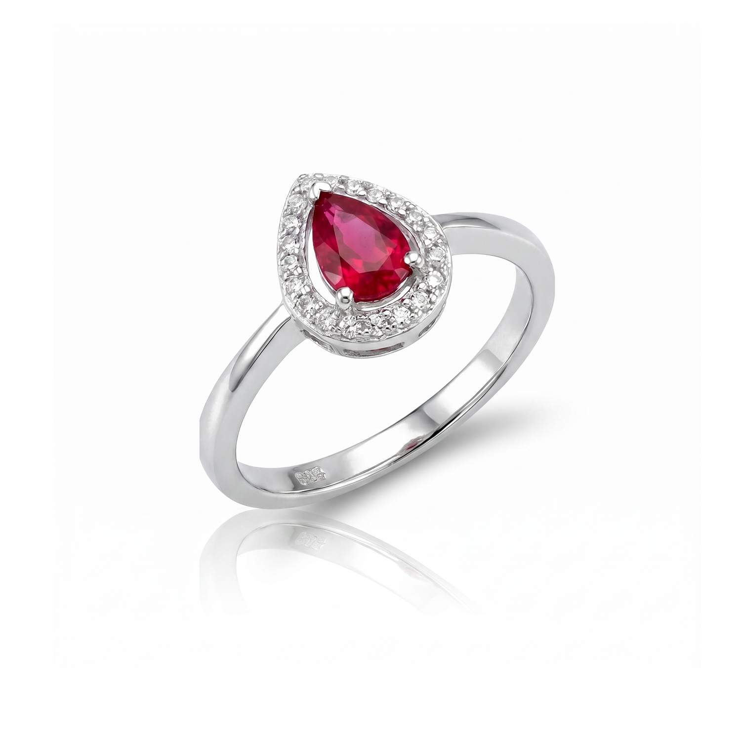 Ruby Halo Ring