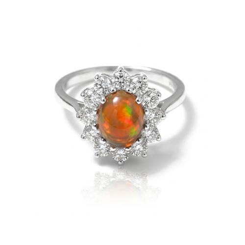 Alba Black Opal Ring