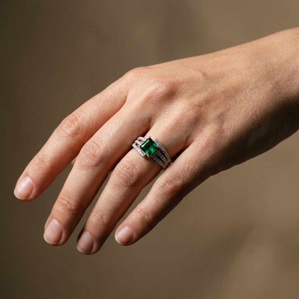 Sylvia Emerald Ring