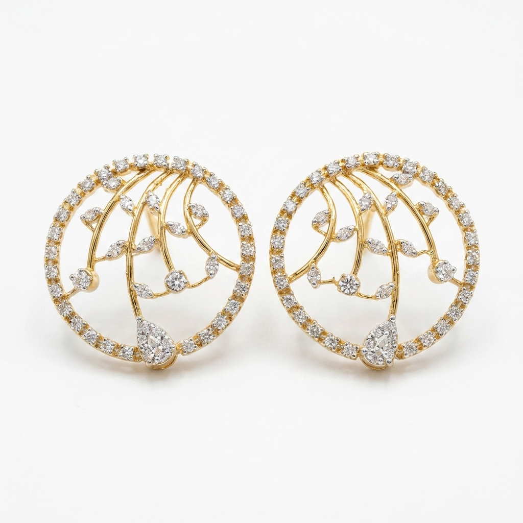 Rosalie Vine Circle Studs