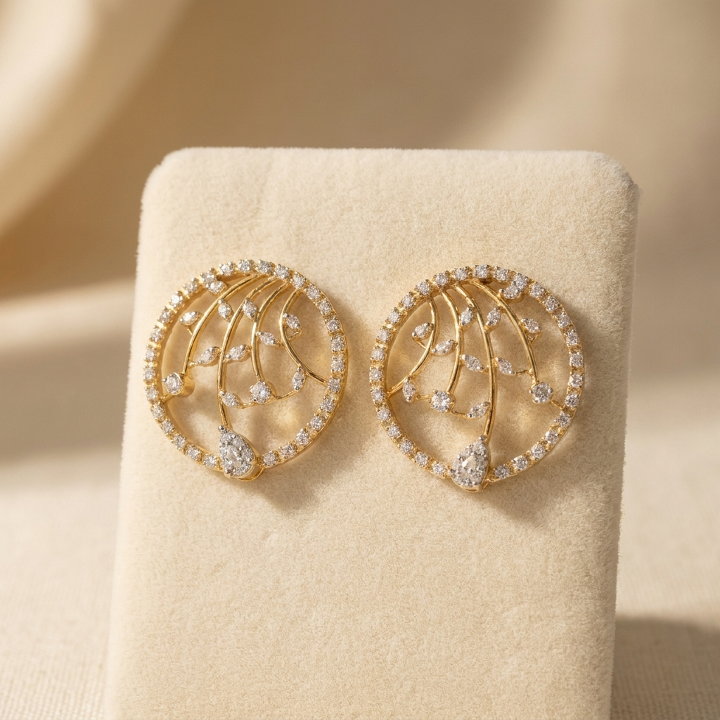 Rosalie Vine Circle Studs