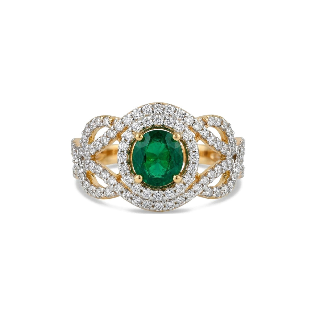 Oval Woven Halo Ring
