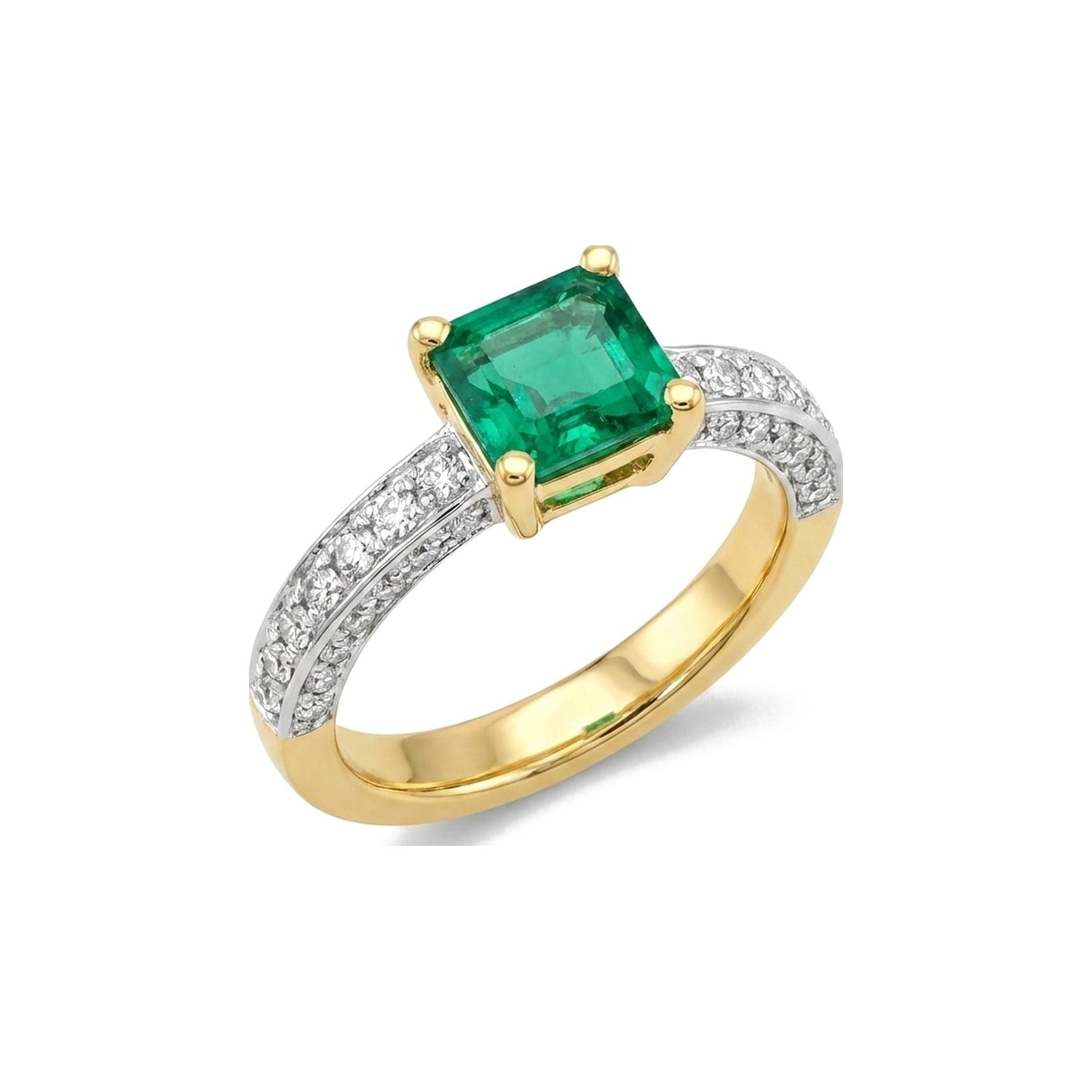 Pavé Emerald Ring