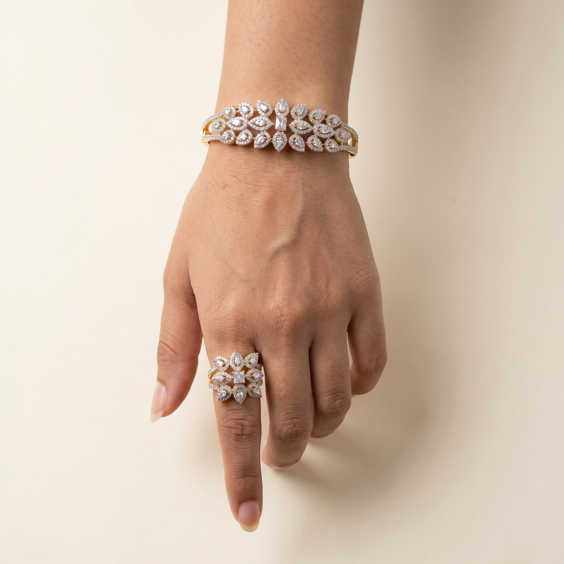 Pavé Vine Set — on wrist