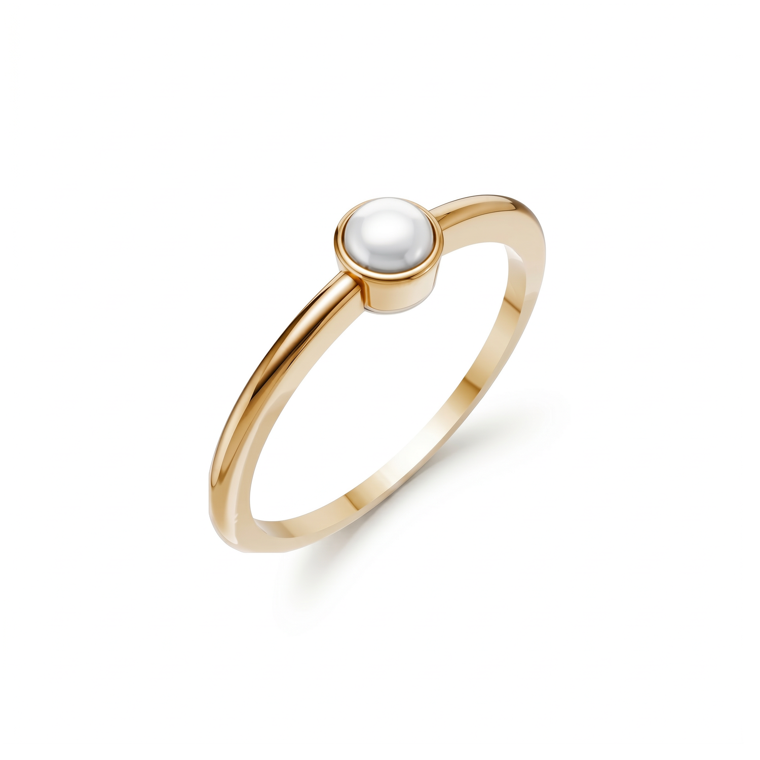 Solitaire Pearl Ring