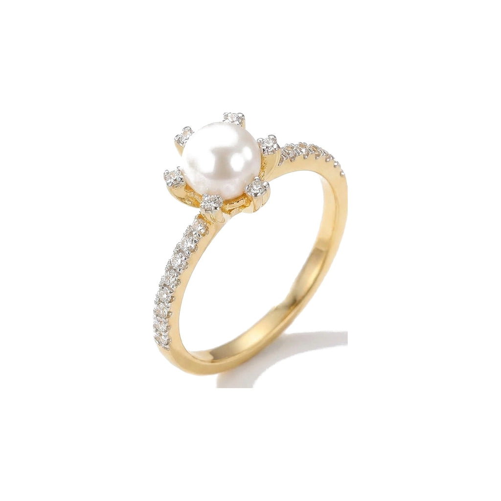 Pearl Solitaire Ring