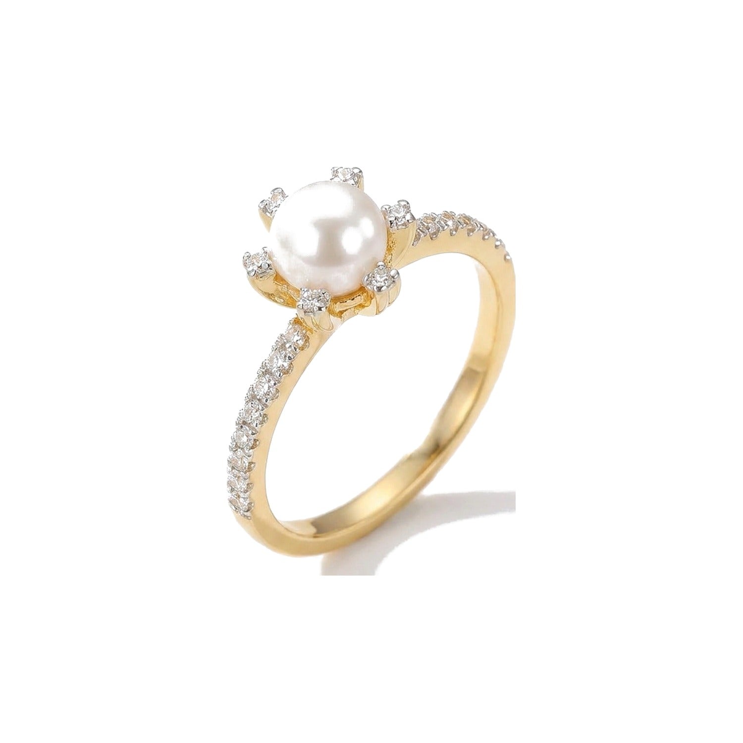 Pearl Solitaire Ring