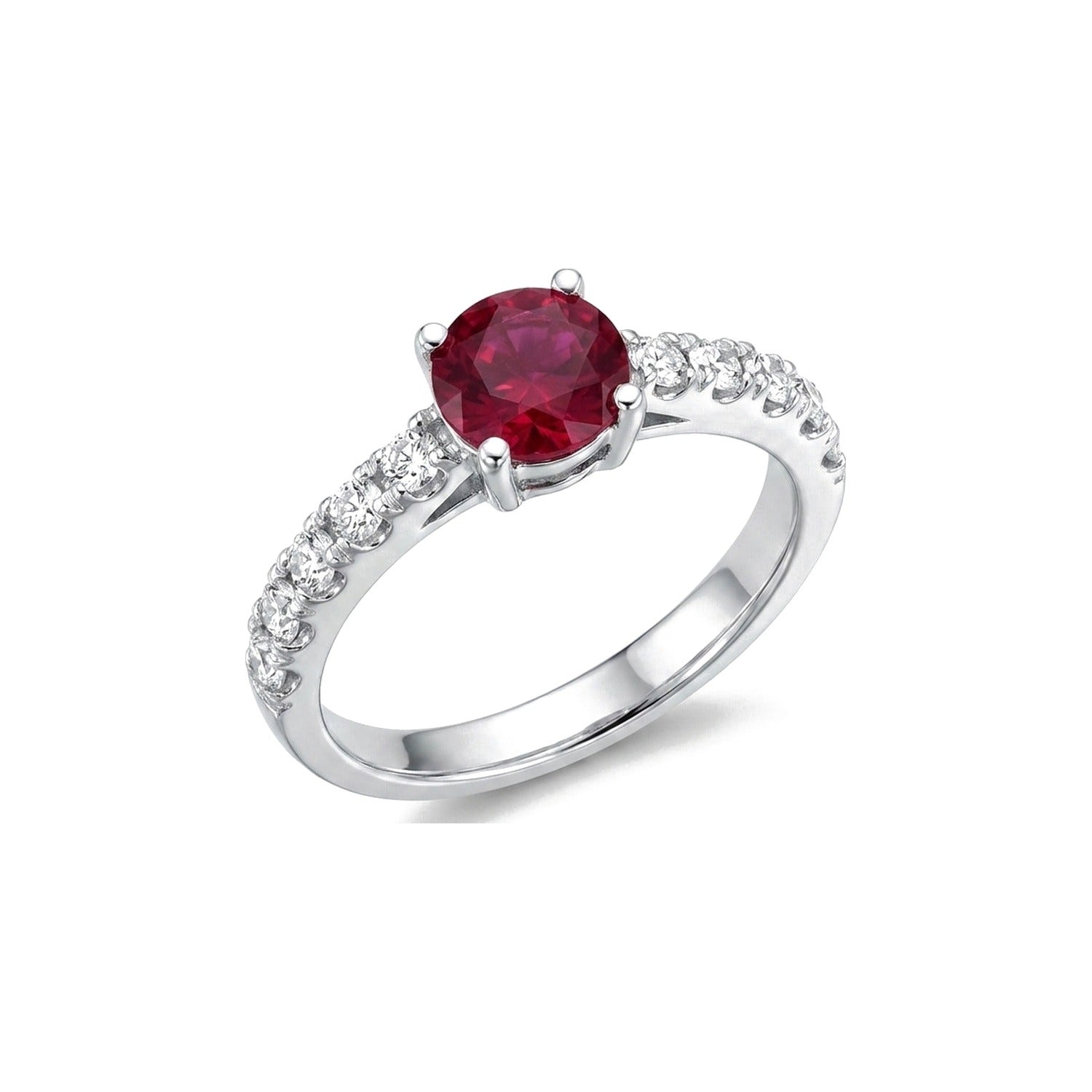 Rosalind Round Ruby Pavé Ring