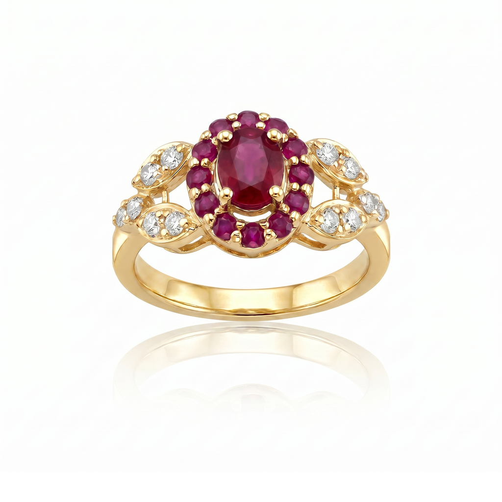 Vivienne Oval Halo Ring
