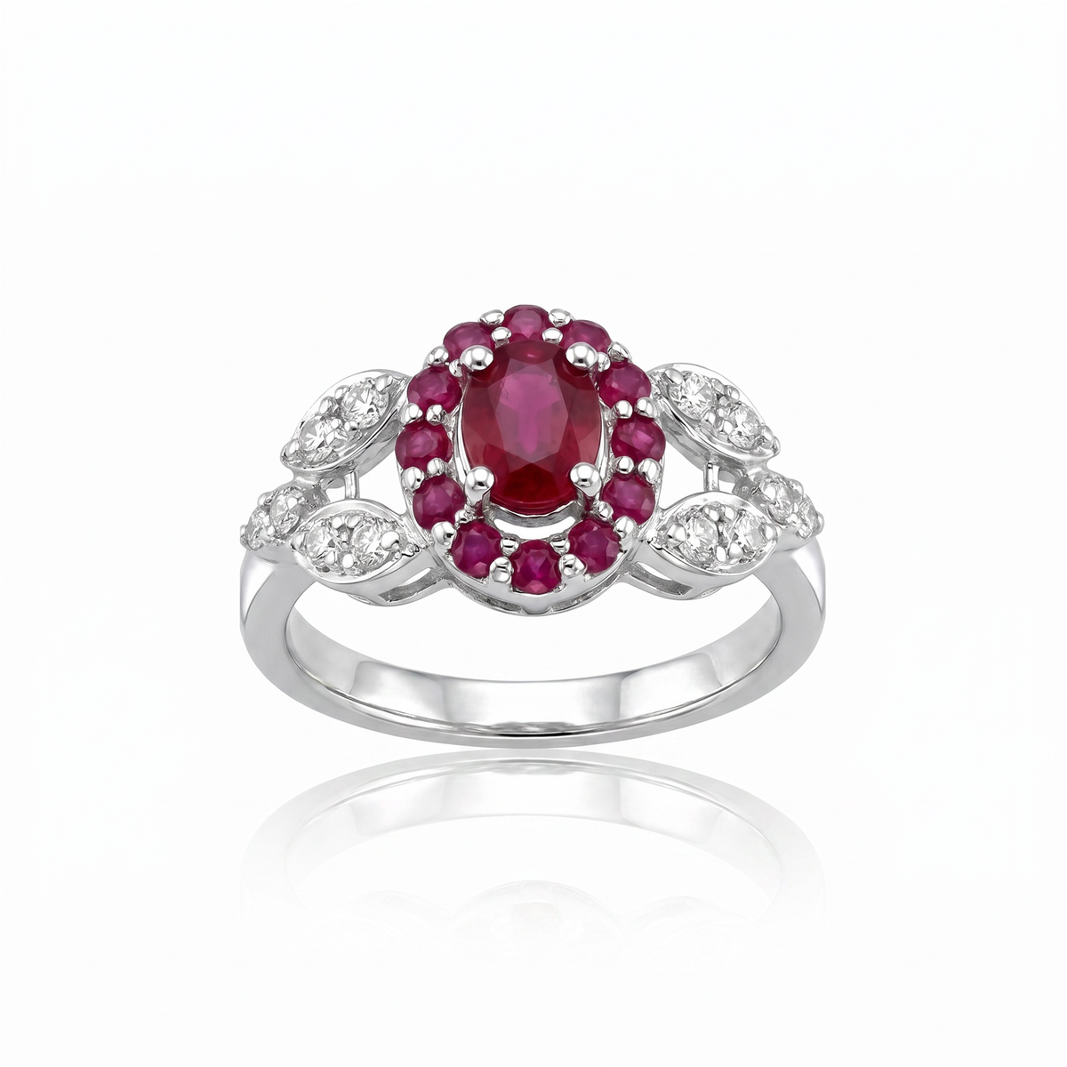 Vivienne Oval Halo Ring