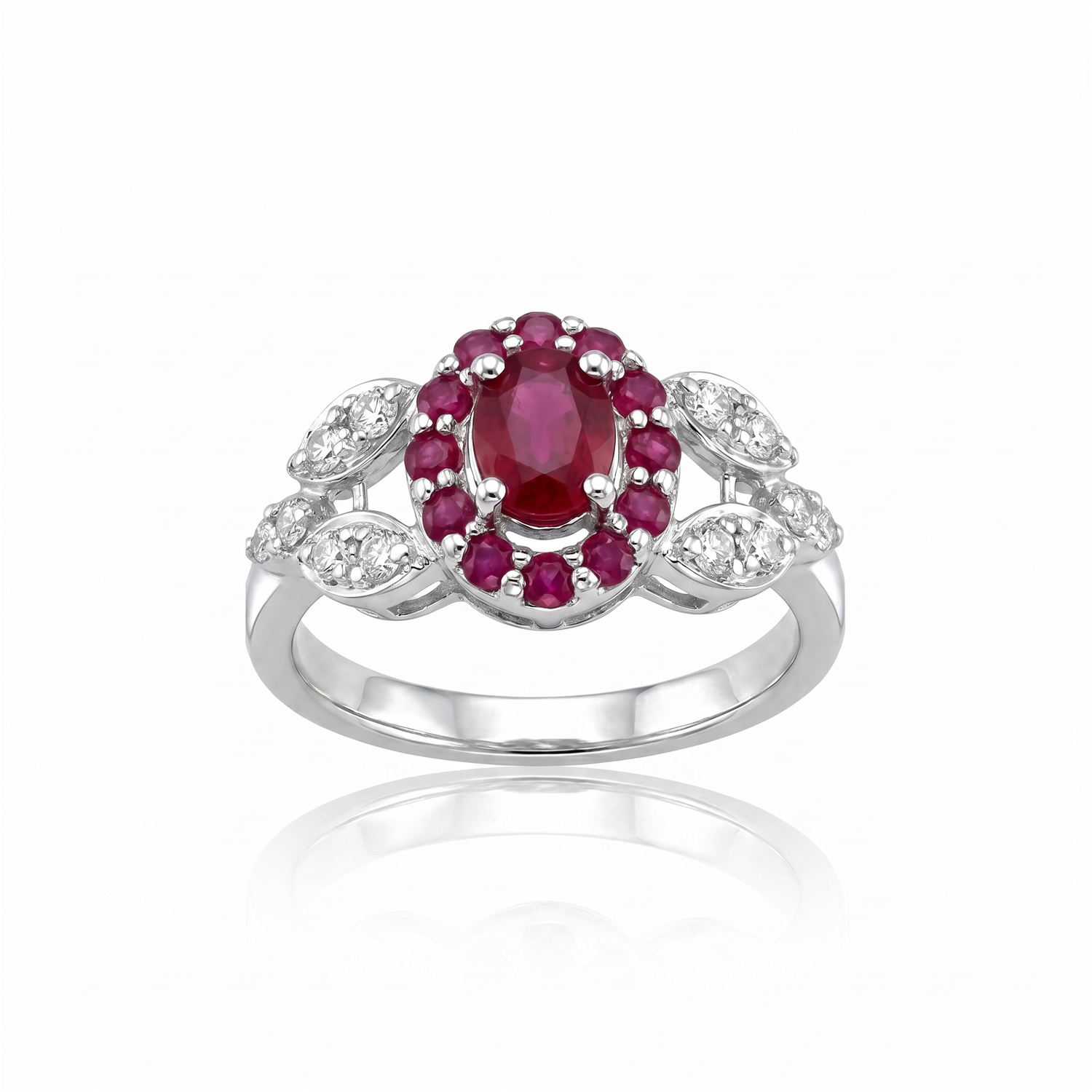 Vivienne Oval Halo Ring
